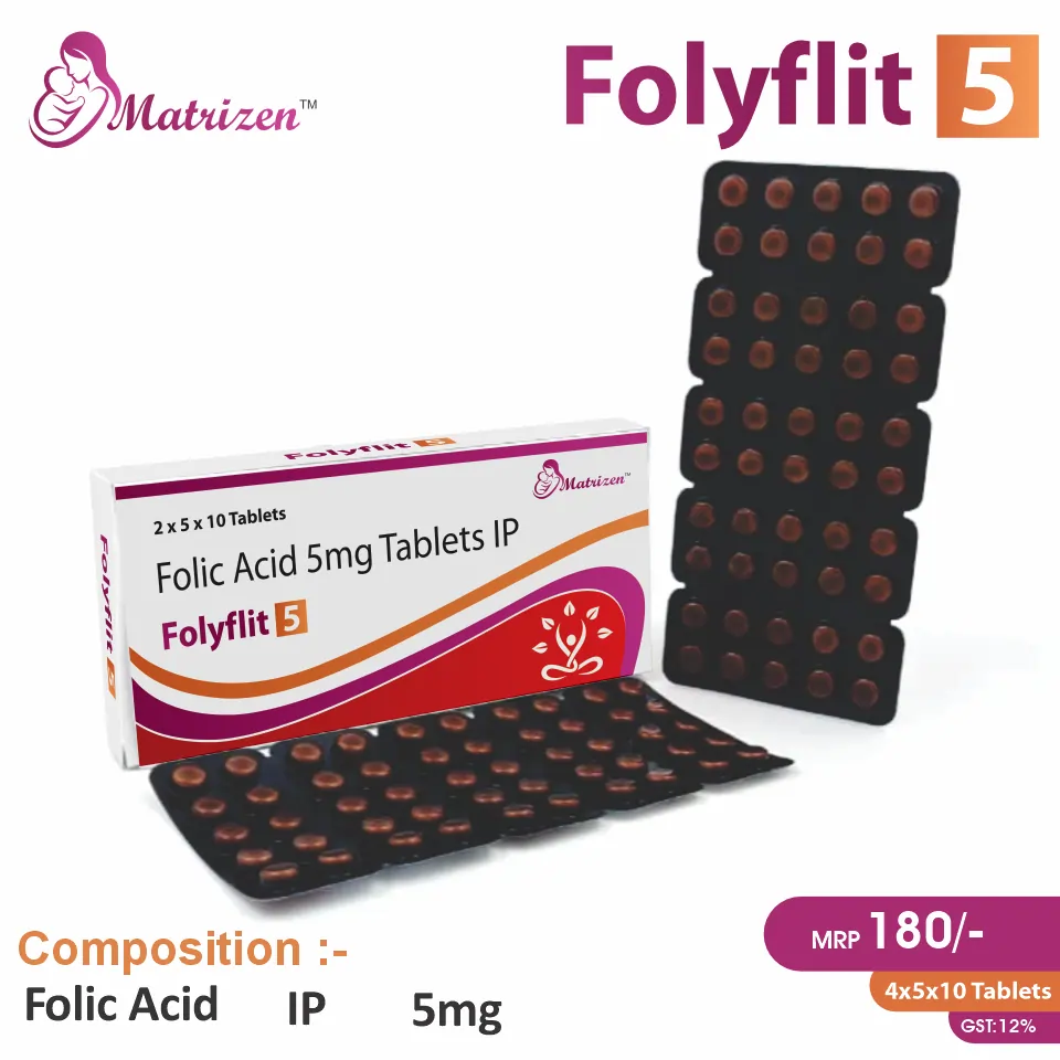 Folic Acid (5mg) Tablet at the best price in PCD Pharma Franchise for Vitamin Supplement, Folate Deficiency.